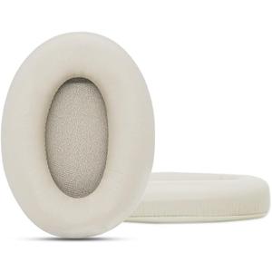 Replacement 1000XM3 Ear Cushions for Sony WH-1000XM3 Over-Ear Headphones, Compatibel WH1000XM3 Ear Pads with Softer Protein Leather, Noise Isolation Memory Foam (Silver)