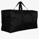 Extra Large Storage Duffle Bag with Zippers and Handles, Big Foldable Duffle Bag for Travel, X-Large - 38"(L) X 11.8"(W) X 23"(H), Black
