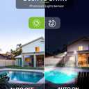 L LOHAS LED Dusk to Dawn Floodlight Outdoor, 50W Auto On/Off 6000K Daylight Plug in Flood Lights, IP66 Waterproof Work Light, 2300LM Security Lights for Yard, Garage, UL Listed, 2Pack