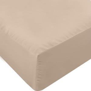 100% Polyester Oeko Tex Standard Size Fitted Sheet Only, Hotel Quality Deep Pocket Bottom Sheet, Bedding Matress Protector, Machine Washable and Non-Fade, Stay in Place,Beige