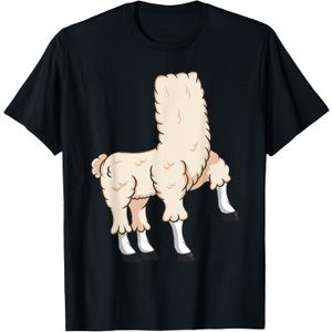 Llama Costume Halloween Easy Cosplay Last Minute Outfit T-Shirt