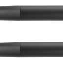 2 Pack 1Inch Diameter Wrap Around Curtain Rods, 28-48Inch Adjustable Length Room Darking Curtain Rods with Aluminum Finials and Brackets, Matte Black