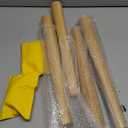 Sopicoz Table Legs 16 inch Wood Furniture Legs for Coffee Table End Table Mid-Century Modern DIY Furniture Tapered Natural Threaded M8 Hanger Bolts Pack of 4