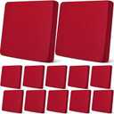 Newwiee 12 Pcs Patio Outdoor Cushion Covers Replacement Waterproof Stretch Sofa Couch Cushion Covers Washable Individual Couch Slipcovers Set Furniture Protector for Pets(20-27 Inch,Wine Red)