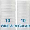 AOZITA 10 WIDE Mouth & 10 REGULAR Mouth Mason Jar Lids - 20 Pack Food Grade Plastic Mason Jar Caps for Ball, Kerr and More Canning Jars - Leakproof & Dishwasher Safe - White