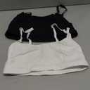 Amazon Essentials Womens Cotton Jersey Comfort Nursing Bra (Medium, Black/White)