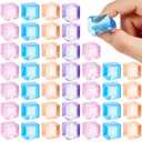 Poen 50 Pcs Stress Balls Fidget Toys Cube Toys Fidget Stress Relief Sensory Cube Balls 0.7 x 0.7 Inches for Adults Party Favors Gifts, Random Colors