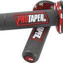 '7/8'' Motorcross Handle Grips Dirt Bike 22mm 24mm Truster Grips Motorcycle Ergonomic Bar End Non Slip Grip Gel Gep Scooter Cruiser Racing Mountain' (Pro taper, Black Red)