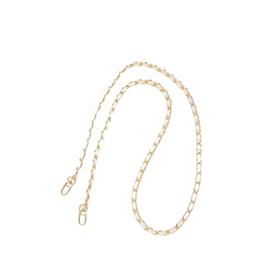 Long PU Leather Metal Chain Bag Strap For Crossbody Handbags Shoulder Bag Strap Cellphone Replacement Accessories 30in