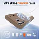 SKYLMW Compatible with iPhone 17 Case with Magnetic Invisible Stand Compatible with Mag-Safe Military Drop Tested Shockproof Silicone 17 Phone Cases for Women Men 6.3"Brown