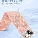 Braided Cartoon Magnetic Clasp Band Compatible with Apple Watch Bands 40/38/41/42/44/45/46/49mm Women Men, Stretchy Elastic Nylon Woven Strap for iWatch Series 11 10 9 8 7 6 5 4 SE/Ultra 3 2 1