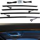 Hacreyatu Car Interior Door LED Lighting Ambient Light Trim Strip Accessories with Blue and Orange Colors Atmosphere Lights for BMW 3 Series F30 12-18-4 Inner Doors (Black)