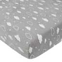 American Baby Company Heavenly Soft Chenille Fitted Crib Sheet 28" x 52", Warm and Cozy Neutral Chenille Sheet, Gray 3D Cloud, for Boys and Girls, Fits Crib and Toddler Bed mattresses