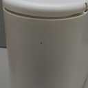 IEEK 12 Liter Rectangular Plastic Trash Can with Press Top Lid,White Modern Wastebasket Thin Trash Cans,3.2 Gallon Garbage Container Bin for Bathroom,Bedroom,Kitchen,Office and Powder Room