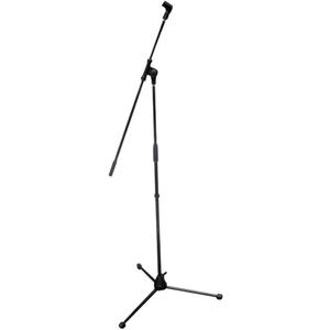 Pyle Foldable Tripod Microphone Stand - Universal Mic Mount and Height Adjustable from 37.5'' to 65.0'' Inch High w/ Extending Telescoping Boom Arm Up to 28.0'' - Knob Tension Lock Mechanism PMKS3