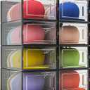 QualiapeX Hat Organizer for Baseball Caps, Hat Storage Box Showcase, Baseball Caps Collection Display Boxes Stackable, Dustproof for Closet Cap Holder(Pack of 8)