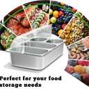 Countertop Food Serving Display Container, Cold Food Buffet Server, Salad Bar Buffet Station for Home & Cold Serving Trays for Parties, Restaurant or Kitchen(6 Pans 2 Sizes), 1/6 and 1/3 pans