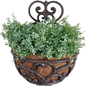 Esschert Design USA BPH51 Half Round Cast Iron Wall Planter