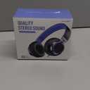 AILIHEN C8 Kids Headphones Wired, On-Ear Headphones with Microphone and Volume Control Foldable Corded Stereo 3.5mm Headset for School Teens Smartphones Chromebook Laptop Tablets Travel (Black Blue) (Medium)