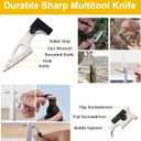 2 x Upgraded Credit Card Tool Multitool - Mens Grandpa Gifts for Dad Who Wants Nothing, Papa Gifts for Him Credit Card Knife Foldable Cool Gadgets for Men Wallet Tools With Blade Compass Screwdrivers