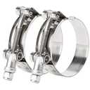 ISPINNER 2 Pack 5 Inch Stainless Steel T-Bolt Hose Clamps, Clamp Range 133-141mm for 5" Hose ID, Pack of 2