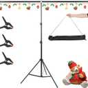UTEBIT 3.5X6.5ft T-Shaped Backdrop Stand Support Kit with 3 Spring Clamps