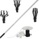 Upgraded 12FT Light Bulb Changer for High Ceilings, High Reach Extension Pole Changer for Recessed Lights, Light Bulb Removal Tool with Baskets and Suction Cup