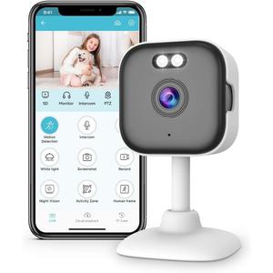 VSTARCAM 5G Indoor Security Camera for Pet Camera, Dual-Band WiFi (2.4GHz/5GHz), 2K UHD Dog Camera w/5 Zoom, Motion Detection, 2-Way Audio, Color Night Vision, Cloud & SD Card Storage, Works w/Alexa