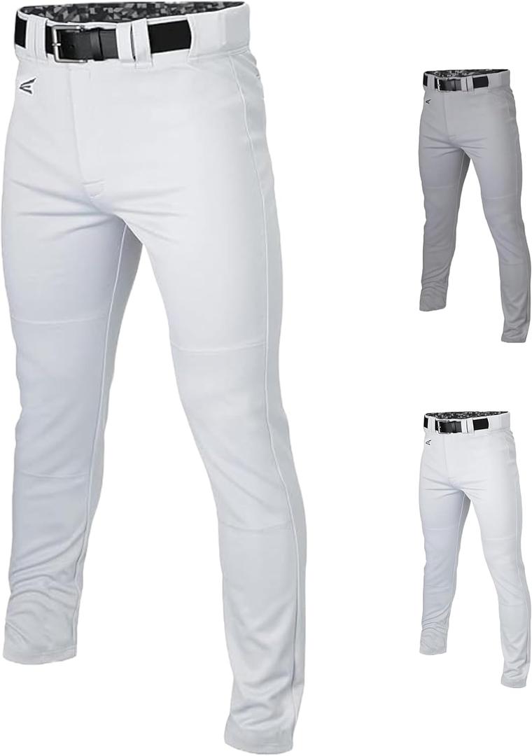 Easton Men's MOJO Baseball Pants | Full Length Semi-Relaxed Fit | Adult Size (Medium, White)