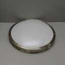 Flush Mount Ceiling Light, Double Ring, Ceiling Light Fixture, Kitchen Light Fixtures, Bedroom Lights, LED Lights, 22W (100W Eq), 1800lm, 2700K, Brushed Nickel, ETL (15", 5 CCT) (2700k | Warm White)