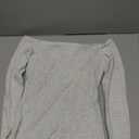 SUUKSESS Women Padded Off The Shoulder Tops Ribbed Long Sleeve Shirts Fall Basic, Small