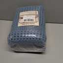 AMOAMI Waffle Bath-Mat, Absorbent Bath Mats for Bathroom Non Slip, Machine Washable Bathroom Rugs with Tassels Ultra Soft Boho Bath Rugs for Floor 2'x6'(24"x72") Blue