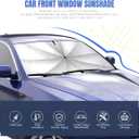 Sedan SUV Car Sun Shade for Windshield UV Rays and Heat Sun Visor Protector, Foldable Windshield Sun Shade Umbrella,Keep Car Cool,Easy to Use/Store,57''x 30''