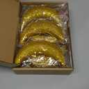 Soulchen 18 Pcs Glitter Star and Moon Christmas Gold Hanging Ornaments Set Christmas Celestial Ornaments Holiday Tree Decorations for Xmas Party Garland and Winter Decor