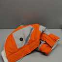 IECOii Dog Coat for Large Dogs, Orange, X-Large - Waterproof Winter Fleece Jacket with Harness, Turtleneck, Reflective Straps, Zipper Closure (X-Large(Chest:29.9 in))