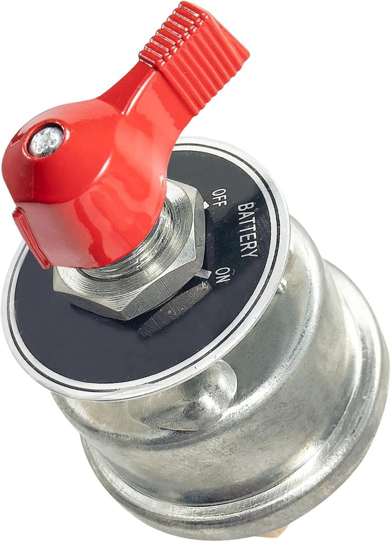 Ampper Battery Disconnect Switch 12V - 48V, Master Battery Switch Disconnect Power Cut Shut Off for Car, RV and Boat (300A, On/Off)