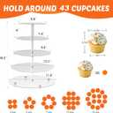 Cupcake Stand for 50 Cupcakes, 5 Tier Cupcake Holder, Clear Round Cupcake Tower, Acrylic Cupcake Stand, Cupcake Display Stand for Party, Wedding, Birthday, Baby Shower, Halloween