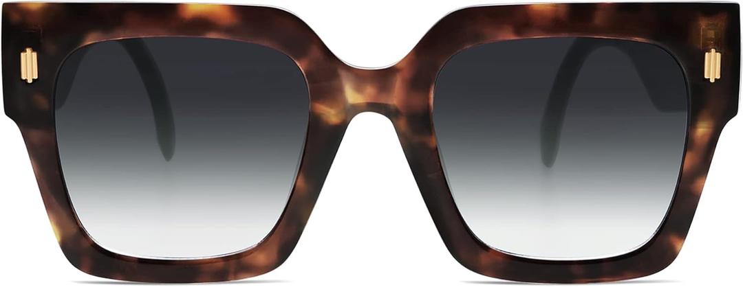 SOJOS Vintage Oversized Square Sunglasses for Women,Retro Womens Luxury Big Large Sun Glasses UV400 SJ2194 (Leopard Frame/Grey Grading Lens) SOJOS Vintage Oversized Square Sunglasses for Women,Retro Womens Luxury Big Large Sun Glasses UV400 SJ2194 (Leopard Frame/Grey Grading Lens)