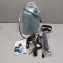 Battery Powered Sprayer 1.35Gallon/5L, 2025 Upgraded Electric Sprayer in Lawn and Garden with 3 Adjustable Force, Battery Indicator, Rechargeable Handle, Telescopic Wand,3 Mist Nozzles,Shoulder Strap (Blue)