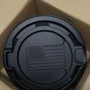 for Jeep JL Gas Cap Door Cover Aluminum Alloy for Jeep Wrangler JL JLU 2018-Present Black American Flag Design