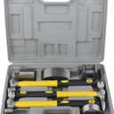 DAYUAN 7Pcs Auto Body Repair Kit, Craft Panel Beating Hammer and Dolly Set Hammer Dent Body Fender Tool