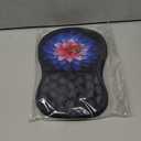 Hokafenle Ergonomic Mouse Pad Wrist Support, Wrist Rest Mousepad for Carpal Tunnel Pain Relief with Integrated Memory Foam Slope Massage Bulge (11.8x7.9 inch,Butterfly Lotus Floral