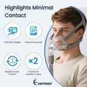 2 Packs Full Face CPAP Mask Cushion (S) for ResMed Airfit F30, Highlights Minimal Contact & Leak-Free Seal, Compatible with Original F30 Frame - F30 Mask Small Accessories - Only Cushion Included