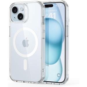 ESR for iPhone 15 Plus Case, Compatible with MagSafe, Shockproof Military-Grade Protection, Scratch-Resistant Back, Magnetic Phone Case for iPhone 15 Plus, Classic Hybrid Case, Clear