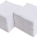 Glynniss Dishcloths Kitchen Highly Absorbent Dish Rags 100% Cotton Dish Cloths for Washing Dishes, Cleaning (11 x 11 Inches, 24 pcs, White)