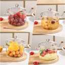 Glass Cooking Pots,1.7L/57OZ Heat Resistant Glass Saucepan with Cover, Pots for Cooking on Stove Simmer Pot for Stovetop Potpourri, Ideal for Pasta, Soup, Milk (1.7L/57OZ)