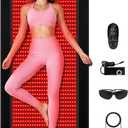 Red Light Therapy Mat, 2in1 LEDs (660nm& 850nm) Red Light Therapy Blanket, Premium Material, Adjustable Timer & Intensity