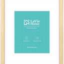LaVie Home 16x20 Picture Frame Beige Oak Wood Poster Frame, Display Pictures 11x14 with Mat or 16x20 Without Mat, Stable Frame and Polished Plexiglass, Horizontal and Vertical Format of The Walls