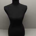 Mannequin Body Dress Form Torso Female Manikin 49.6-63.4 Inch Height Adjustable Wooden Tripod Stand High Density Foam Portable Display Mannequin (Black)