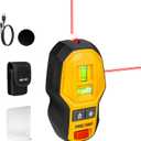PREXISO 2-in-1 Rechargeable Cross Line Laser Level with Magnetic Stud Finder, Compact Line Lasers with LED Bubble Vials for Accurate Marking for Hanging Frames & Pictures